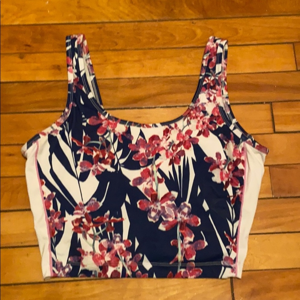 Fabletics Floral Cropped Workout Top